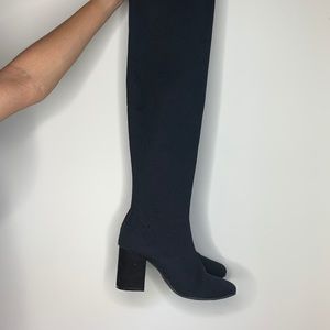 Forever 21 sock thigh high boots